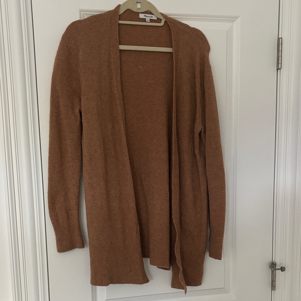 Madewell Tan Open-Front Cardigan